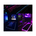 Tapis de souris Pikachu RGB pour PC gamer à motif jaune et noir