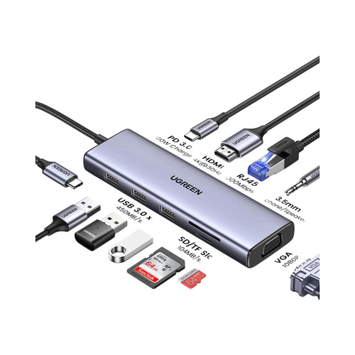 Câble UGREEN USB-C vers HDMI 4K pour PC et gaming qualité SD&TF USB3.0