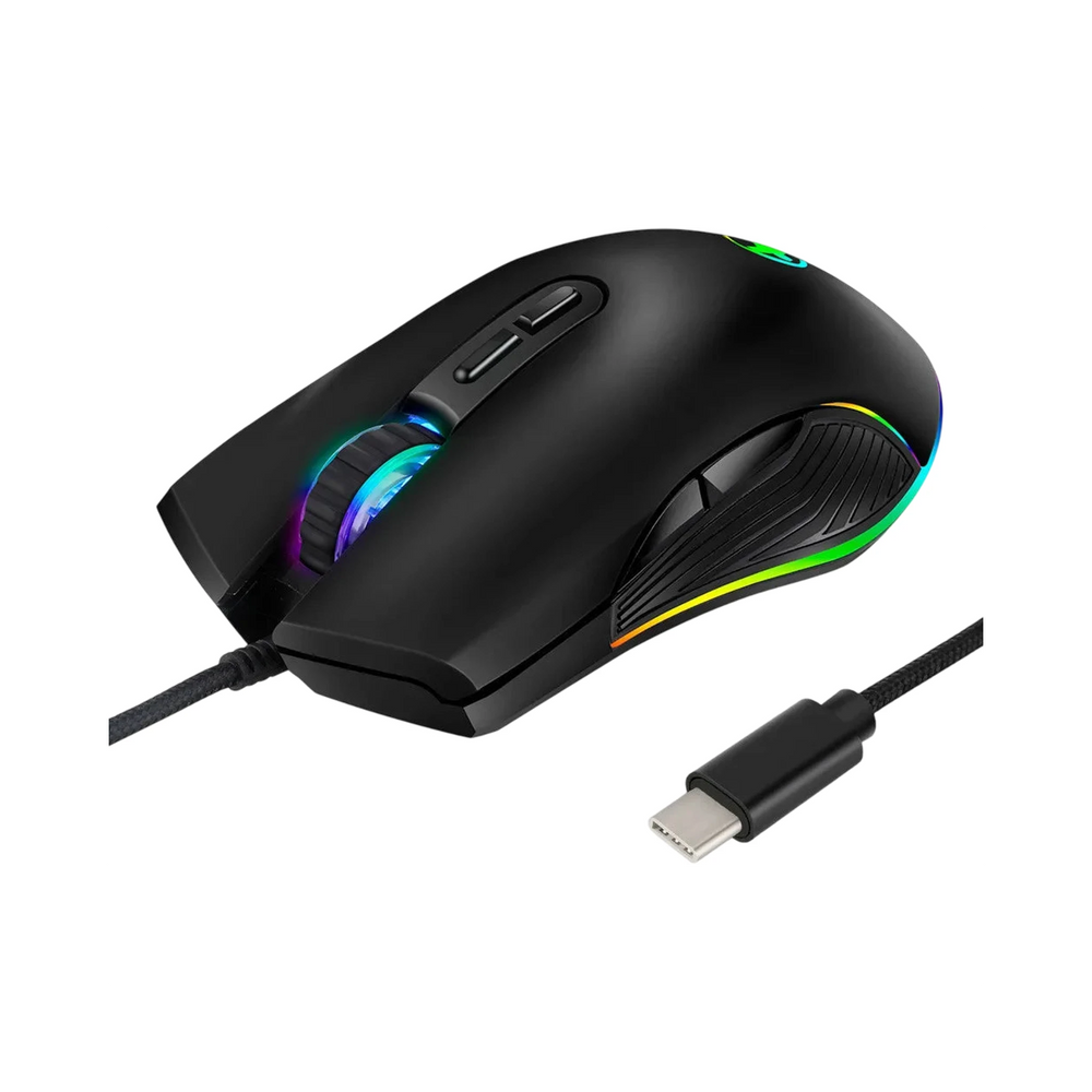 Souris gaming USB-C Hub RGB GEAR4PC avec 4 modes et résolution 3200 DPI -  - Gear4PC