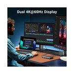 Docking station USB-C GEAR4PC avec ports HDMI et USB-C visible de face