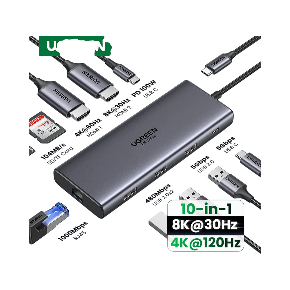 Docking station USB-C GEAR4PC 8K 4K avec ports multiples et chargeur rapide -  - Gear4PC