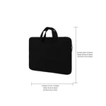 Sac ordinateur Gear4PC en cuir noir avec fermeture à zip pour MacBook 13-15 pouces_vue arrière