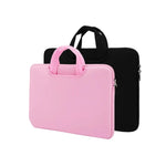 Sac ordinateur GEAR4PC en cuir noir avec fermeture à glissière pour MacBook 13-15 pouces