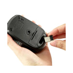 Souris gamer sans fil GEAR4PC 1600DPI vue arrière noire ergonomique