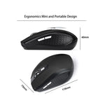 Souris gamer sans fil GEAR4PC 1600DPI ergonomique noire avec boutons programmables