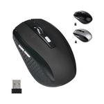 Souris gamer sans fil GEAR4PC 1600DPI ergonomique noire avec boutons programmables