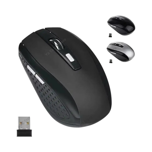 Souris gamer sans fil GEAR4PC 1600DPI ergonomique noire avec boutons programmables
