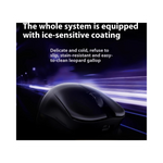 Vue latérale de la souris gaming BlazingSky U2 PAW3950 en RGB light blue avec boutons programmables visible