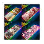 Vue latérale de la souris gaming Hello Kitty LED RGB avec repose-poignetVue latérale de la souris gaming Hello Kitty LED R...