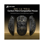 Souris gaming sans fil R5 Ultra Carbonne vue de côté, 39g super-légère avec boutons programmables