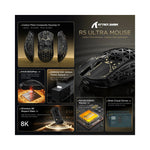 Souris gaming GEAR4PC R5 Ultra Carbonne sans fil vue arrière montrant les boutons programmables et le design ultraléger