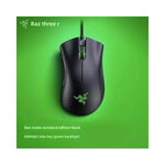 Souris gaming Razer DeathAdder noire vue de profil avec 5 boutons programmables