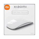 Vue latérale de la souris Bluetooth ergonomique Xiaomi en noir et gris