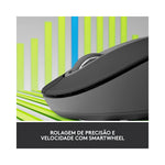 Souris sans fil Logitech M650L bleue et silencieuse pour PC et Mac