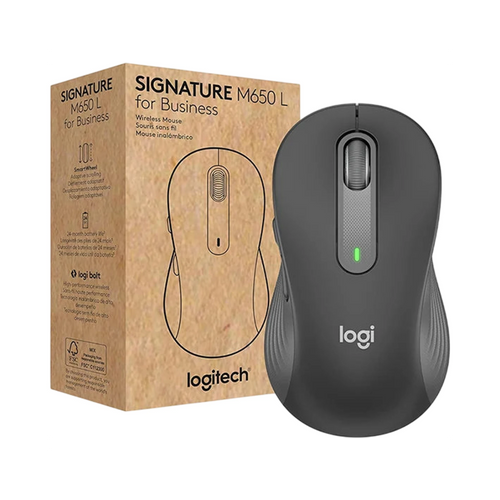 Souris Logitech M650L Bluetooth silencieuse pour PC Mac et laptop ergonomique droit