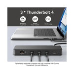 Station d'accueil MOKiN Thunderbolt 4 vue arrière avec ports et connecteursISIBLE