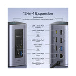 Dock USB-C Hub HDMI 4K en vue frontale avec ports multiples