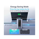 Station d'accueil USB-C Hub HDMI 4K ecran noir et blanc details ports