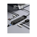 Vue arrière de la station d'accueil USB-C montrant les ports HDMI et VGA