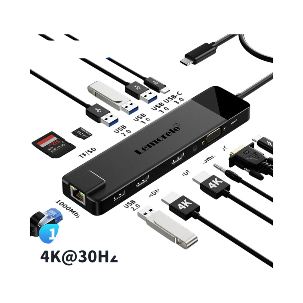 Station d'accueil USB-C vers HDMI et VGA pour PC gaming GEAR4PC -  - Gear4PC