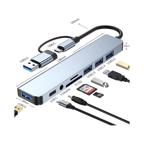 Station d'accueil USB Type-C 8 en 1 pour PC GEAR4PC hautement performante