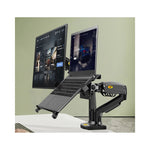 Support d'écran F160 FP2 vu de profil avec bras articulés réglables