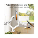 Support double écran rotatif 13-32 pouces vue de face