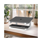 Support ergonomique PC gaming avec repose-clavier vu de profil en plastique ABS robuste