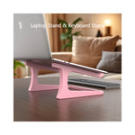 Support ergonomique PC gaming avec repose-clavier vue de profil