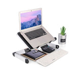 Support pliable aluminium vue de profil réglable de 4 à 26 cm