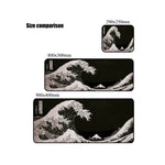 Plateau souris gaming noir anti-dérapant vue frontale