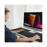 Tapis souris XXL noir GEAR4PC pour gamer vue frontale