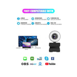 Webcam GEAR4PC 8MP Full HD Auto-Focus vue arrière avec micro inclus