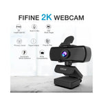 Vue arrière de la webcam FIFINE K420 HD sur son support à trois pieds